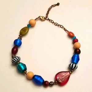⭐Chico's eclectic beaded choker EUC 15